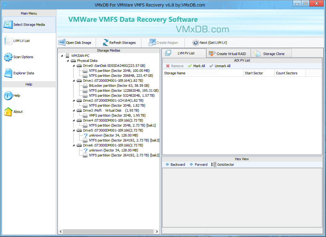 VMxDB For VMWare VMFS Recovery v7.5 VMFSָ֧vmfs6